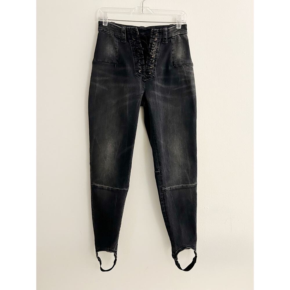 NEW Ben Taverniti Unravel Project Stirrup Lace Up Jeans